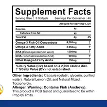 COD Liver Oil | 120 Softgels, Natural Omega 3, Triple Strength | Best Immune Health, Healthy Bones & Muscles Dietary Supplement