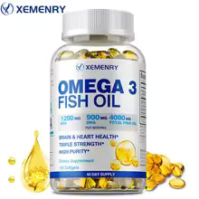 COD Liver Oil | 120 Softgels, Natural Omega 3, Triple Strength | Best Immune Health, Healthy Bones & Muscles Dietary Supplement